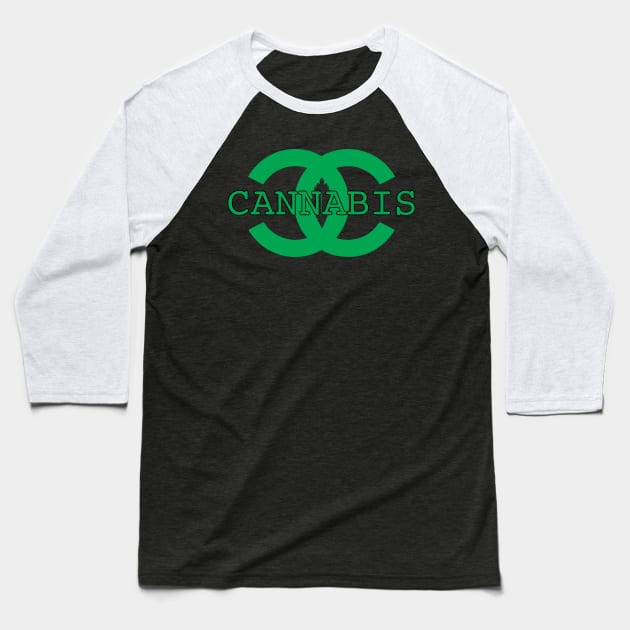 Cannabis Channel Parody Baseball T-Shirt by Merchsides
